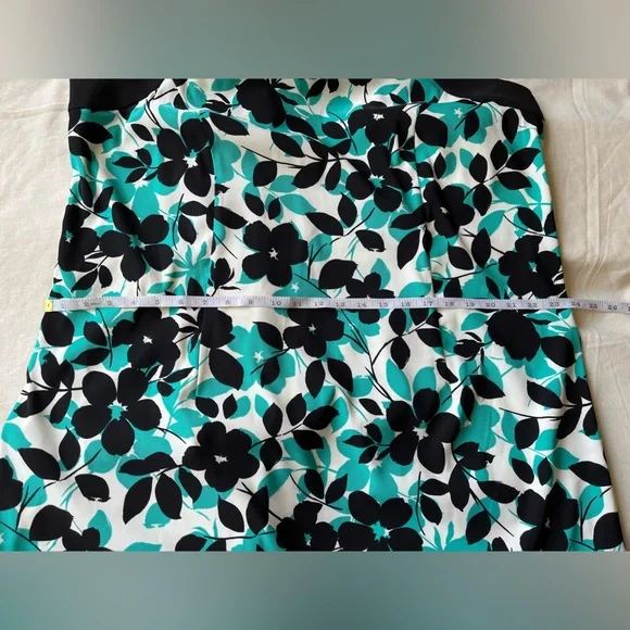 Jessica Howard Dress - Floral Print - Teal, Black and White - size 18W - Picture 11 of 15
